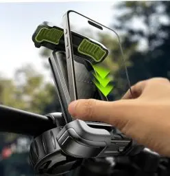 Produktbild: LISEN Handyhalterung Fahrrad Lenker - Offroad & Stadt Fahrrad Handyhalterung Motorrad E-Scooter Handyhalterung, Universelle für iPhone 16 Pro Max, Samsung Galaxy S24, 4.6-7.0 Zoll Smartphones