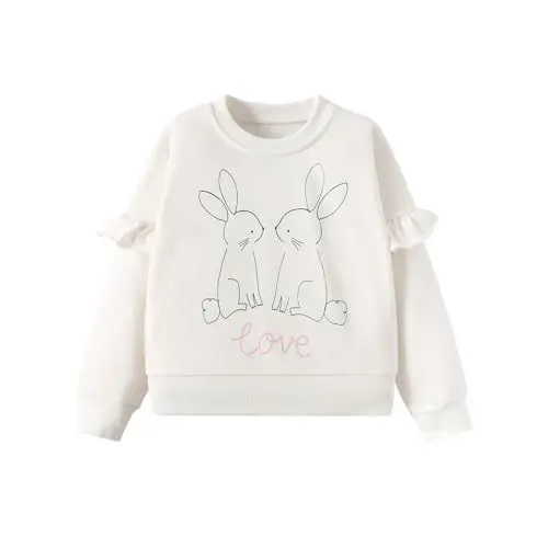 Produktbild: LitBud Mädchen Pullover Sweatshirts Kaninchen für Kleinkind Kleidung Top Langarm Jumper Rundhals T Shirt Herbst Winter für Kinder Größe 2-3 Jahre 3T Weihnachten Geschenke