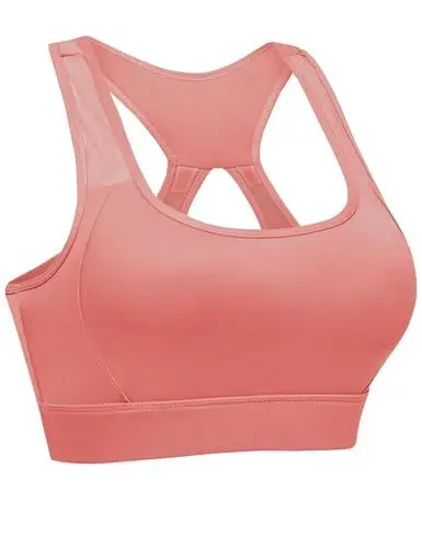 Produktbild: Litherday Sport BH Damen Starker Halt Push Up Sports Bustier ohne Bügel Gepolstert Sport Bra für Yoga Fitness Rosa M