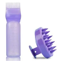 Produktbild: Lithyc 2er-Pack HaarfäRbebüRste Flasche Shampooflasche,Kopfhaut öL Applikator,Kopfhaut-Massagekamm,HaaröL-Applikator,Haarfarben Werkzeug,Haarfarben-Pinselflasche