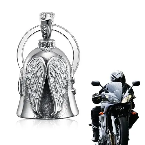 Produktbild: Lithyc Biker Bell Motorrad GlöCkchen - Guardian Bell Motorrad - Guardian Biker Bell - Geeignet FüR MotorräDer,FahrräDer,Punk-Stil,Knackige Klingeln,Leicht und Tragbar,Glocke Kann Viel GlüCk Bringen