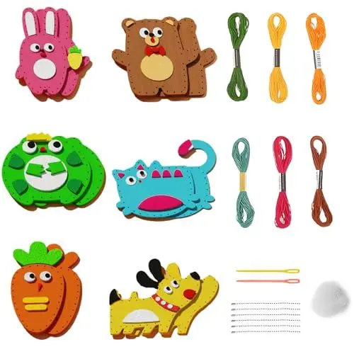 Produktbild: Lithyc NäHen Kinder – Filzset – Waldtier – NäHset – Kinder-NäHset – Waldtiere Bastelset Kinder – Basteln – NäHen Von PlüSchtieren FüR AnfäNger – Geeignet FüR Kinder, Jungen Und MäDchen