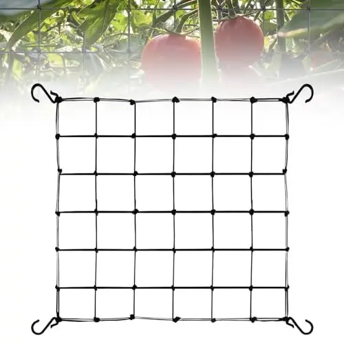 Produktbild: Lithyc Scrog Netz Pflanzennetz Grow Netz 60x60-Wachstumszelt Gitternetz-Spaliernetz FüR Growzelt-Wird Als StüTznetz FüR GemüSe-,Obst-Und Blumenpflanzen Verwendet （Kann auf 90 * 90cm gedehnt Werden