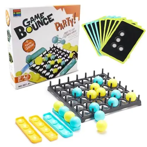 Produktbild: Lithyc Sprungball-Tischspiel,Tischspiele, Interaktives Spiel,Bounce Ball,Bounce Off Party Game, HüPfball-Partyspiel, Tisch-HüPfball für Kinder, Familie und Partys