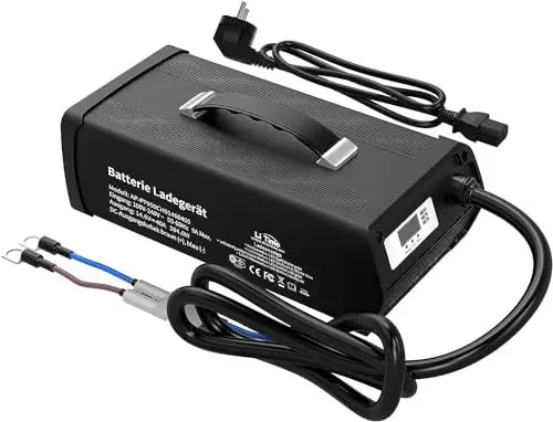 Produktbild: LiTime Lithium Batterieladegerät 14.6V 40A, speziell für 12V LiFePO4 Batterie, mit Display-Anleitung und LED-Anzeige, AC-DC Smart Ladegerät für 12.8V LiFePO4 Lithium Batterien, 40A Schnell-Ladung