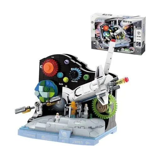 Produktbild: litodinogo ZHEGAO Infinite Universe Weltraum Stiftehalter Bausatz mit Satelliten Raketen, Raumthema-Bleistifthalter, Schreibtisch Organizer, Geschenk für Kinder ab 6 und Erwachsene