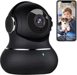 Produktbild: litokam Little elf Überwachungskamera, 2K Babyphone mit Kamera mit Bewegungserkennung, WLAN Kamera Überwachung Innen mit Nachtsicht, 360° Hundekamera mit APP 2-Wege-Audio, für SD &Cloud-Speicher