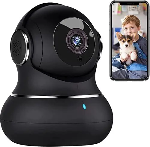 Produktbild: litokam Little elf Überwachungskamera, 2K Babyphone mit Kamera mit Bewegungserkennung, WLAN Kamera Überwachung Innen mit Nachtsicht, 360° Hundekamera mit APP 2-Wege-Audio, für SD &Cloud-Speicher