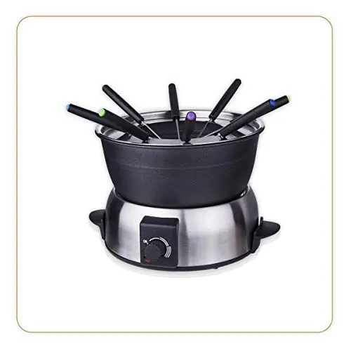 Produktbild: LITTLE BALANCE 8386 Gourmet 8 Fondue-Gerät, Edelstahl/Schwarz