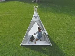 Produktbild: Little Adventures B0892k5n34 Tipi-Zelt für Kinder, 100% Baumwolle, für drinnen und draußen, Unisex, Weiß
