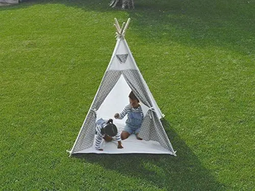 Produktbild: Little Adventures B0892k5n34 Tipi-Zelt für Kinder, 100% Baumwolle, für drinnen und draußen, Unisex, Weiß