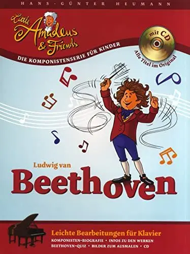Produktbild: Little Amadeus & Friends: Ludwig van Beethoven. Leichte Bearbeitungen für Klavier. Inkl. CD