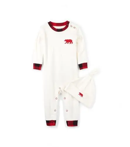 Produktbild: Little Blue House by Hatley Baby-Mädchen Romper and Cap Kleinkind-Schlafanzüge, Kleiner Bärengammler-Buffalo Plaid, 18-24 Monate