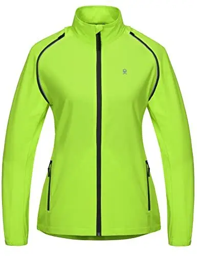 Produktbild: Little Donkey Andy Damen Laufjacke Leichte Schnelltrocknende Weste Abnehmbaren Ärmeln Fluoreszierendes Gelb-XS
