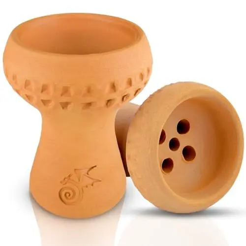 Produktbild: Little Dragon® Shisha Kopf aus 100% Vollton inkl Dichtung - Hitzeoptimierter Voll-Tonkopf für dichten Rauch und mehr Geschmack - Massiv & Handmade - leichter Kopfbau - Hochwertiges Shisha Zubehör