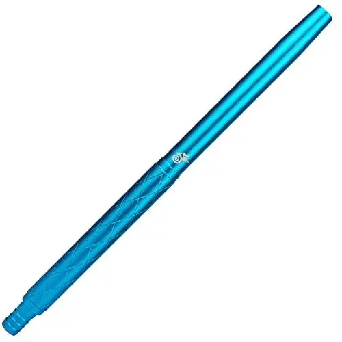 Produktbild: Little Dragon® Shisha Mundstück Aluminium - Bequemes & edles X-Cut Mundstück 30cm - Grandioser Durchzug Dank 10mm Öffnung - Pulverbeschichtetes Aluminium - Hochwertiges Shisha Zubehör (Frozen Blue)