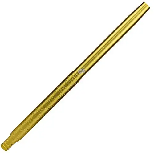 Produktbild: Little Dragon® Shisha Mundstück Aluminium - Bequemes & edles X-Cut Mundstück 30cm - Grandioser Durchzug dank 10mm Öffnung - Pulverbeschichtetes Aluminium - Hochwertiges Shisha Zubehör (Gold)