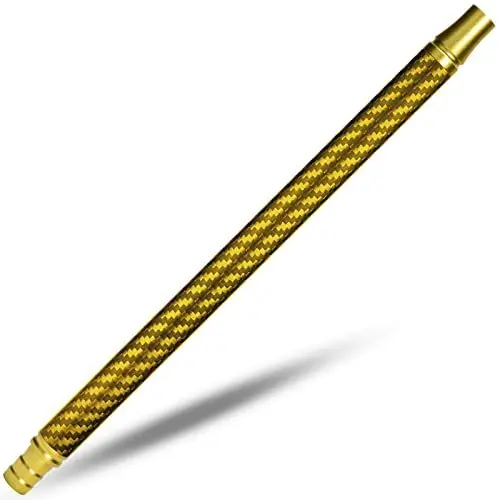 Produktbild: Little Dragon® Shisha Mundstück Carbon - 100% echtes Carbon 30cm - Bequemes und leichtes Carbon Mundstück Shisha - Grandioser Durchzug - Pulverbeschichtetes Alu - Edles Shisha Zubehör