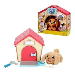 Produktbild: Little Live Pets – My Puppy's Home: interaktiver Hund mit DIY-Hundehütte zum Selbstaufbauen und spannendem Überraschungsmoment. Über 25 Verschiedene Geräusche und Reaktionen, Spielmuster wiederholbar