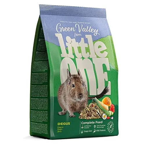 Produktbild: Little One Green Valley Faserfutter für Degus | 750 g | Alleinfutter Grünes Tal | Mit Vitaminen und Mineralstoffen | Kann bei der Zahnpflege und Verdauung unterstützen