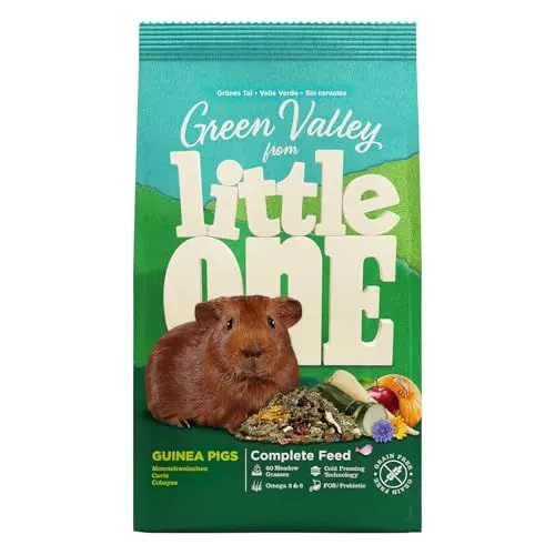 Produktbild: Little One Grünes Tal | 750 g | Faserfutter für Meerschweinchen | Zur Unterstützung der Verdauung und Zahnpflege | Getreidefrei mit Omega-3 und Omega-6 | Ohne künstliche Zusätze