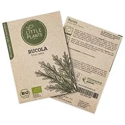 Produktbild: Little Plants BIO Rucola Samen, 800 Rucolasamen, hohe Keimrate, 100% Natürlich, BIO Samen Rucola Esmee für deinen Gemüsegarten, Gemüsebeet, Hochbeet – BIO Gemüsesamen Saatgut Nachhaltig