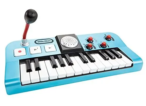Produktbild: Little Tikes My Real Jam Keyboard - Spielzeug Keyboard mit Mikrofon und Hülle - Vier Spielmodi, Lautstärkeregelung, Bluetooth-Konnektivität - fördert fantasievolles und kreatives Spielen, 3+