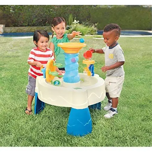 Produktbild: Little Tikes Spiralin' Seas Wassertisch - Gartenspiel - Fördert aktives und fantasievollen Spielen - Inklusive 5 Bälle und 1 Becher - Für Kleinkinder von 24 Monaten bis 6+ Jahren