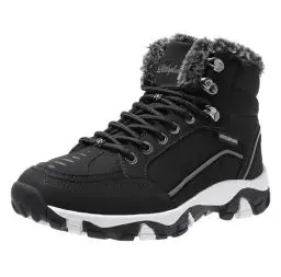 Produktbild: Littleplum Damen Winterstiefel Warm Gefüttert Trekking Schuhe Herbst Outdoor Schneestiefel Winterschuhe,Schwarz,39 EU