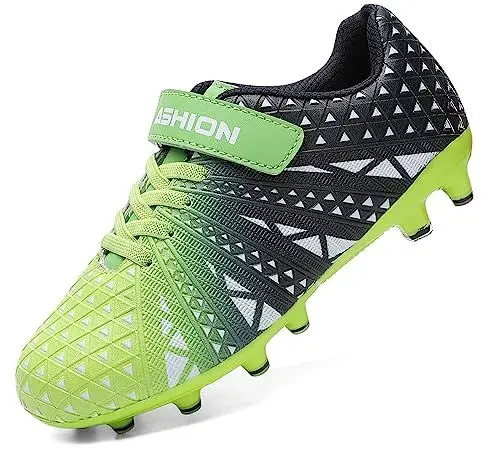 Produktbild: Littleplum Fußballschuh Kinder Footballschuhe Outdoor Athletic Soccer Schuhe,B Blau Grün,33 EU