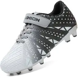 Produktbild: Littleplum Fußballschuh Kinder Footballschuhe Outdoor Athletic Soccer Schuhe,B Silber,38 EU