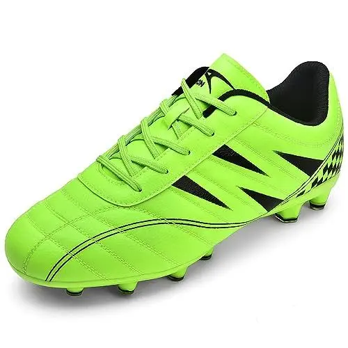 Produktbild: Littleplum Fußballschuh Kinder Fussballschuhe Footballschuhe Outdoor Athletic Soccer Schuhe Z01,A Grün,38 EU