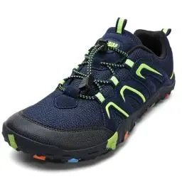 Produktbild: Littleplum Wanderschuhe Kinder Trekkingschuhe Barfußschuhe Atmungsaktiv rutschfest Outdoorschuhe Traillaufschuhe(Blau Grün,35EU)
