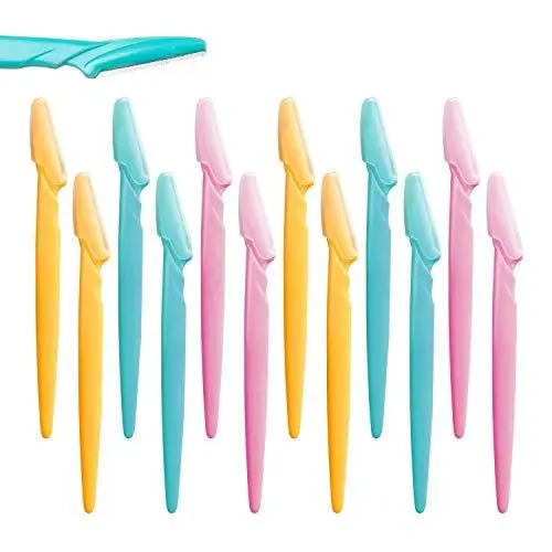 Produktbild: LIUJZZJ 12 Stück Augenbraue Rasierer Shaper Rasierer Trimmer für Frauen und Männer Gesicht Haarentferner