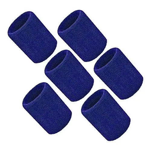 Produktbild: LIUJZZJ 6 Packung Sport Wristbands Absorbierende Schweißbänder für Fußball Basketball Leichtathletik
