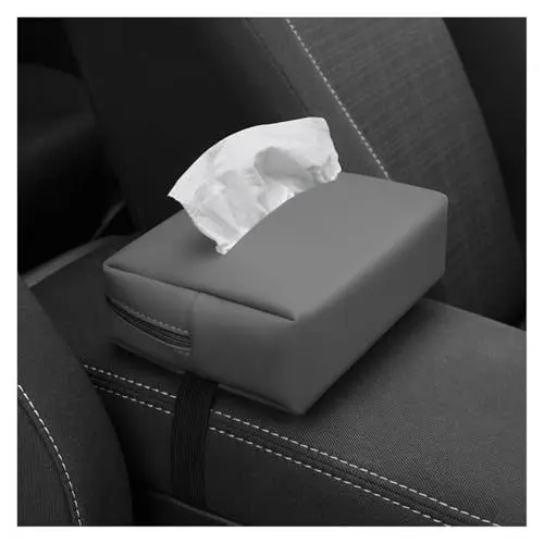 Produktbild: LIUPOCVRE 1 Stück Auto Tissue Box Handtuch-Sets Auto Sonnenblende Tissue Box Halter Auto Innenaufbewahrung Dekoration Auto Dekor Zubehör(Gray)