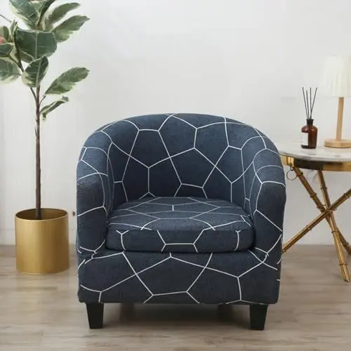 Produktbild: Liuyoyo Stretch-Einzelsofa-Schonbezug, 2-teilig, Couch-Sofabezug, Möbelschutz, Weich, mit Elastischer Unterseite für Kindersessel, Couch, Sofabezug, Waschbarer Möbelschutz(Grau kariert)