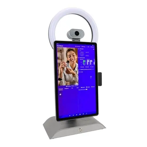Produktbild: Live-Bildschirm mit Licht und Kamera, 15,6-Zoll-Desktop-Live-Bildschirm-Projektionsbildschirm, All-in-One-Gerät, 8 + 128 G, 1920 X 1080 FHD (EU-Stecker)