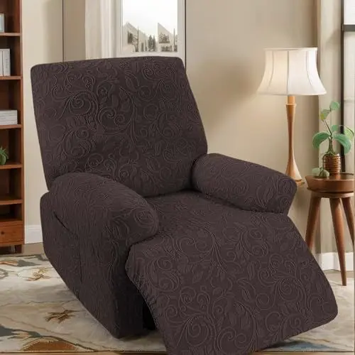 Produktbild: LiveGo Relaxsesselbezug, Stretch-Liegestuhlbezüge für 1-, 2-, 3-Sitzer, rutschfeste Sesselschoner mit Aufbewahrungstasche, Möbelschutzbezüge für Zuhause mit Kindern und Haustieren