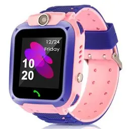 Produktbild: LiveGo Smartwatch für Kinder, Wasserdicht, Sicher, Smartwatch mit GPS-Tracker, Anrufe, SOS-Kamera für Kinder, Studenten im Alter von 3–12 Jahren(Q12 rosa), small