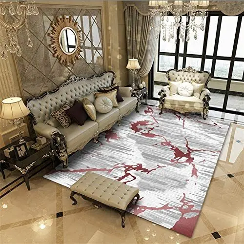Produktbild: LIVEINU Modern Teppich mit Anti-Rutsch Unterstützung Abwaschbarer Kurzflor Teppich Fußmatten für Wohnzimmer, Esszimmer, Schlafzimmer oder Kinderzimmer DT004-5 180x280cm