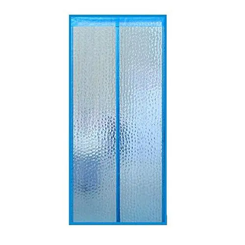 Produktbild: Liveinu Wärmeschutzvorhang Magnet Thermo Türvorhang Fliegengitter Panel-Isolierung Thermovorhang Wasserdicht Winddicht Klimaanlage Fliegenvorhang für Balkontür Wohnzimmer 100x210cm Blau