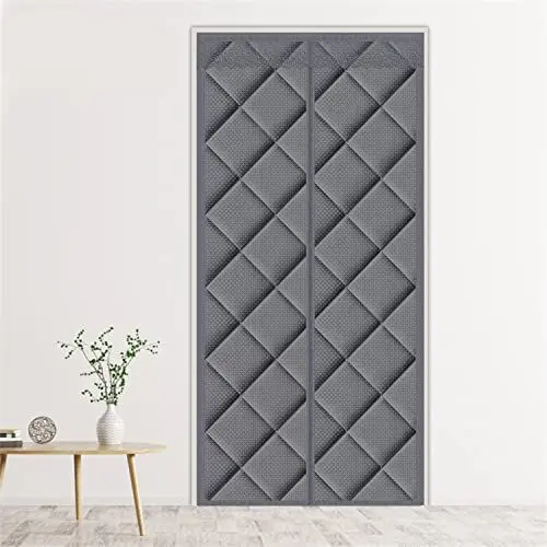 Produktbild: Liveinu Wärmeschutzvorhang Magnet Thermo Türvorhang Isolier Schutz Panel-Isolierung Thermovorhang Verdunklungsgardine Wasserdicht Winddicht Geräuschisolierung für Balkontür 120x200cm Grau