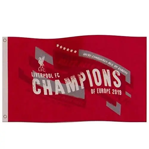 Produktbild: Liverpool FC Champions of Europa Flagge - Rot, One Size
