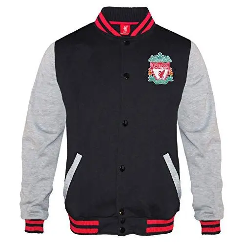 Produktbild: Liverpool FC - Herren College-Jacke im Retro-Design - für Fußballfans - Schwarz