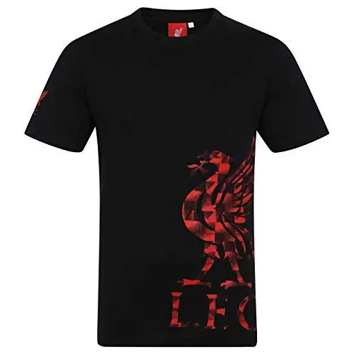 Produktbild: Liverpool FC - Herren T-Shirt mit Printmotiv - Offizielles Merchandise - Schwarz - Logo am Ärmel - L