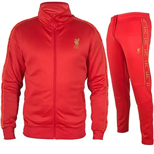 Produktbild: Liverpool FC - Herren Trainingsanzug - Jacke & Hose - Polyester - offizielles Merchandise - Geschenk für Fußballfans - Rot - M