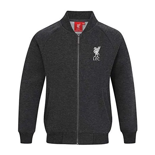 Produktbild: Liverpool FC - Jungen College-Jacke im Retro-Design - Offizielles Merchandise - Geschenk für Fußballfans - Anthrazitgrau - 8-9 Jahre