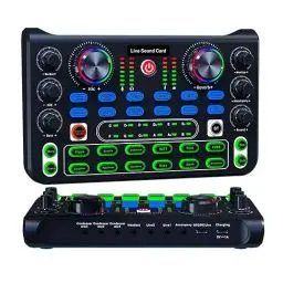 Produktbild: Live-Soundkarte, Bluetooth-Audio-Mixer-Board mit Soundeffekten, Externe Mobile USB-Soundkarte für Live-Übertragung, K-Songs, Sprach-Chat