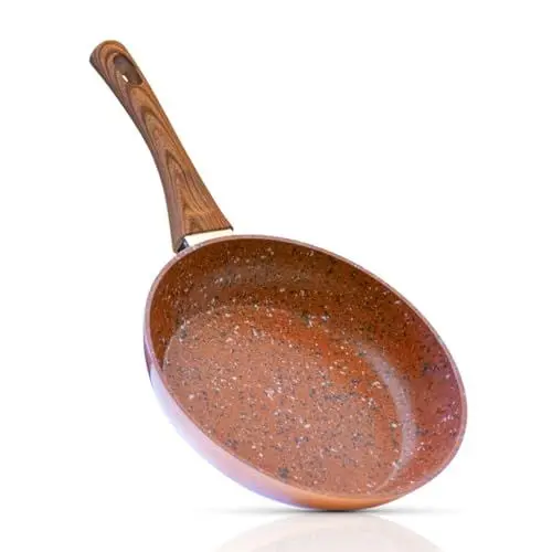 Produktbild: Livington Copper & Stone Pan - Bratpfanne - Pfanne 28cm - Anthihaft - für alle Herdarten - kratzfest - Induktion - gleichmäßige Hitzeverteilung - inkl. Rezeptheft